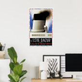 SSコートダジュールヴィンテージ船広告 ポスター (ホームオフィス)