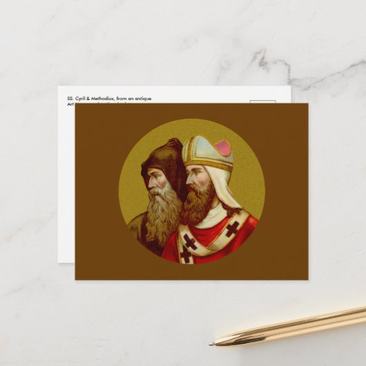 SSシリル&メソジウス(M 001)水平はがき ポストカード (正面/裏面インサイチュ)