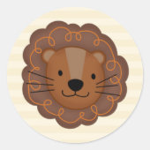 SSノア/ノアのアークベビーシャワー封筒用シール ラウンドシール (正面)