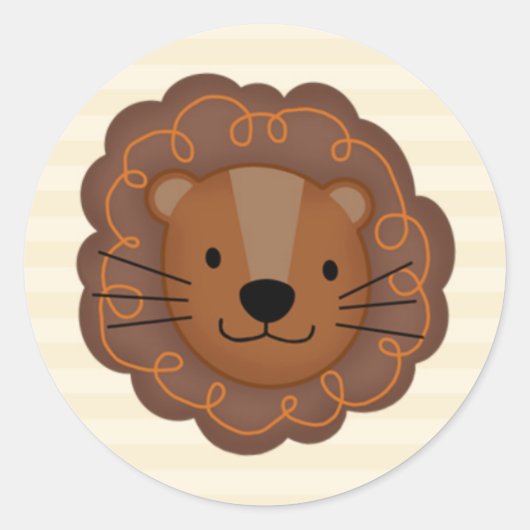 SSノア/ノアのアークベビーシャワー封筒用シール ラウンドシール (正面)