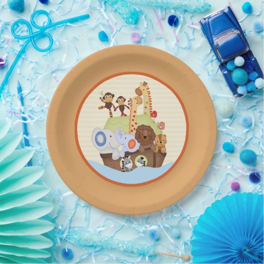 SSノア/ノアの箱舟の赤ちゃんシャワー ペーパープレート (パーティー)