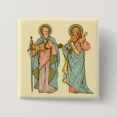 SSパウロとペテロ、使徒(RLS 13 & 14) 缶バッジ (正面)