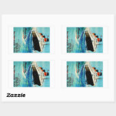 ssパリ – ザフランスのライン 長方形シール (シート)