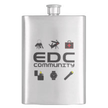 SSフラスコ – EDCCロゴ付き黒、カラー付き
