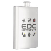 SSフラスコ – EDCCロゴ付き黒、カラー付き フラスク (右)