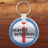 SSラウンドガラスロゴキーリング キーホルダー (正面)