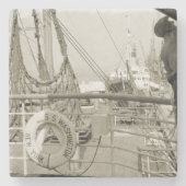 SSワシントンラグジュアリーライナークルーズシップ1930のデッキ ストーンコースター (正面)