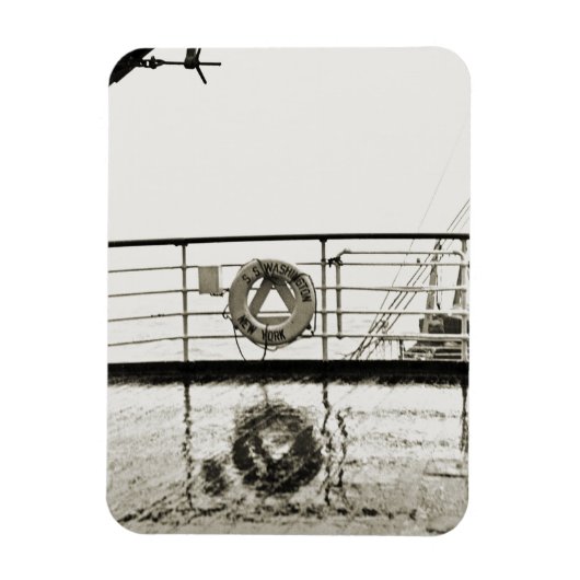 SSワシントンラグジュアリーライナークルーズシップ1930のデッキ マグネット (縦)