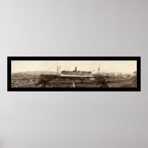 SS Ancon In Panama写真1939 ポスター