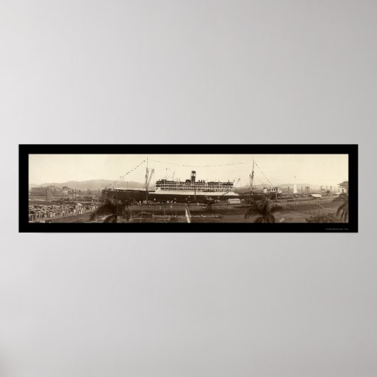 SS Ancon In Panama写真1939 ポスター (正面)
