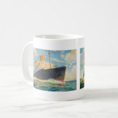 SS Bremen at Sea コーヒーマグカップ (正面左)