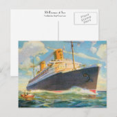 SS Bremen at Sea ポストカード (正面/裏面)
