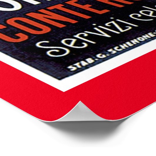 SS Conte Biancamano Vintage Ship ポスター (角)