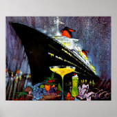 ss France with Champagne ポスター (正面)