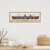 SS La Provence Cutaway/Inboardプロファイルポスター ポスター (キッチン)