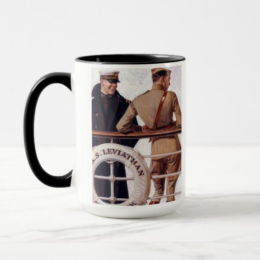SS Leviathan, 1918 by Joseph Christian Leyendecker マグカップ (左)