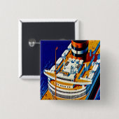 SS Nieuwアムステルダム 缶バッジ (正面&裏面)