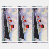 ss Normandie フリースブランケット (正面(横))