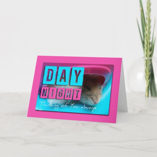 S's of 考える You Hamster 2グリーティングカード カード (正面)