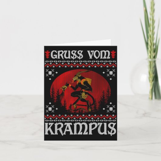 Ss Vom Krampus Christmas Evil Xmas Horror Ugly Swe カード (正面)