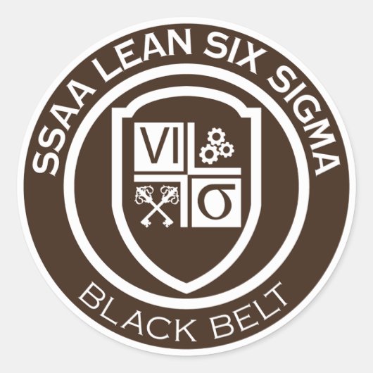 SSAA BLACK BELT STICKER ラウンドシール (正面)