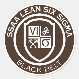 SSAA BLACK BELT STICKER ラウンドシール