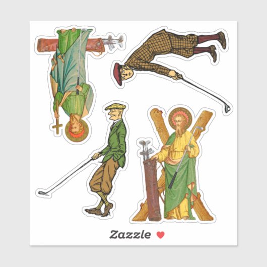 SSAndrew & Judeと男性ゴルファー2人のヴィンテージ シール (シート)