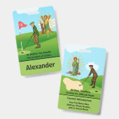 SSAndrew & Judeと2男性ゴルファーのバッジ バッジ (表裏)