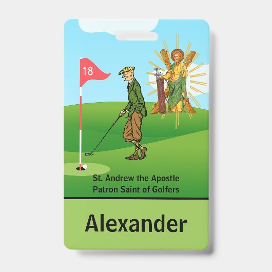 SSAndrew & Judeと2男性ゴルファーのバッジ バッジ (表面)