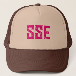 SSE- ほっぺたの片目だけ (ブラウンとピンク) キャップ