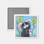 ssh...私は狩りウサギだ！- Cat磁石 マグネット (正面/裏面)