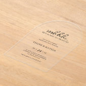 Sshh.. He's Going to Propose | Surprise Engagement アクリル招待状 (レイダウン)