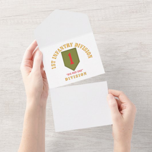 SSI – 第1歩兵師団 – ビッグレッドワン オールインワン招待状 (貼ってはがせる)