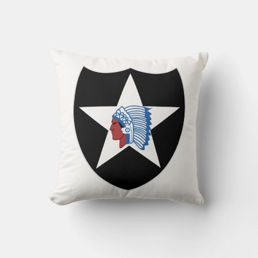 SSI – 第2歩兵師団（テキスト付） クッション (正面)