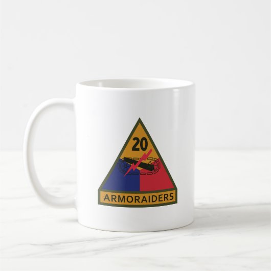 SSI - 20th装甲部門(ネームテープ付き) コーヒーマグカップ (左)
