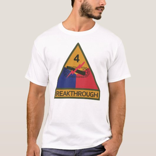 SSI - 4th装甲部門（ネームテープ付き） Tシャツ (正面)