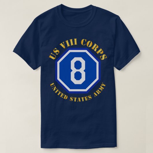 SSI X社を有する米国八軍 Tシャツ (デザイン正面)