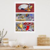 SSJ悟空フリーザ蹴ー ポスター (キッチン)