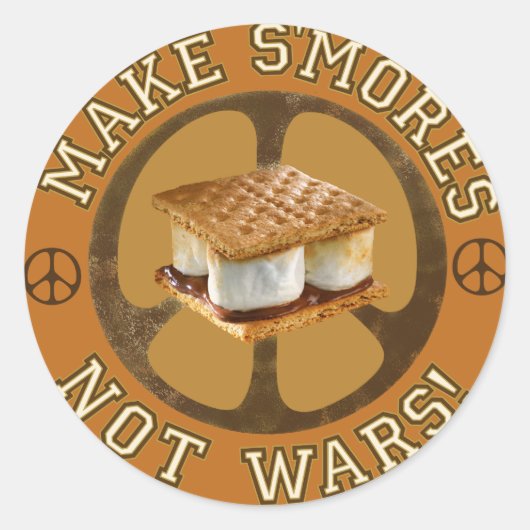 S'S'Mores Not Warsのシールを作る ラウンドシール (正面)