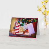 Ssnta's Cookies & Hot Cocoaレシピクリスマスカード カード (黄色い花)