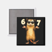 Ssum 67 Hand Motion Meme Funny Kids Teens Gen Alph マグネット (正面/裏面)