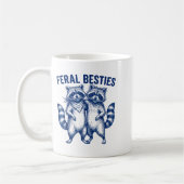 Ssum Feral Ies Matching Friend Twinning Funny Bff コーヒーマグカップ (左)