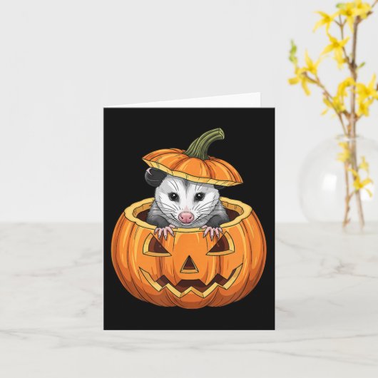 Ssum Pumpkin - Funny Halloween  カード (黄色い花)