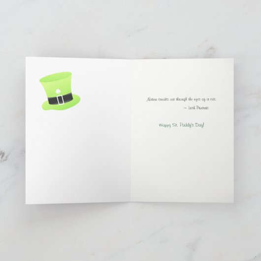 Stの水田の日、姉妹のために、Sisの猫は帽子を身に着けています カード (内部)