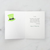 Stの水田の日、母のために、お母さん、猫は帽子を身に着けています カード (内部)