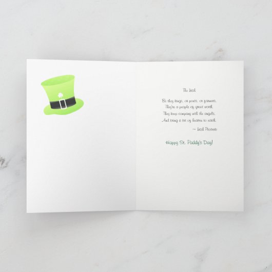 Stの水田の日、母のために、お母さん、猫は帽子を身に着けています カード (内部)