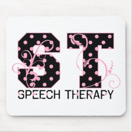 stは黒く、ピンクの水玉模様に文字を入れます マウスパッド