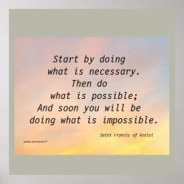 STを実行することから始めるフランシスのポスター ポスター