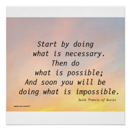 STを実行することから始めるフランシスのポスター ポスター