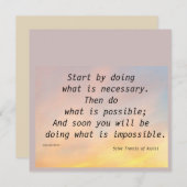 STを実行することから始めるフランシス型フラットカード (正面/裏面)